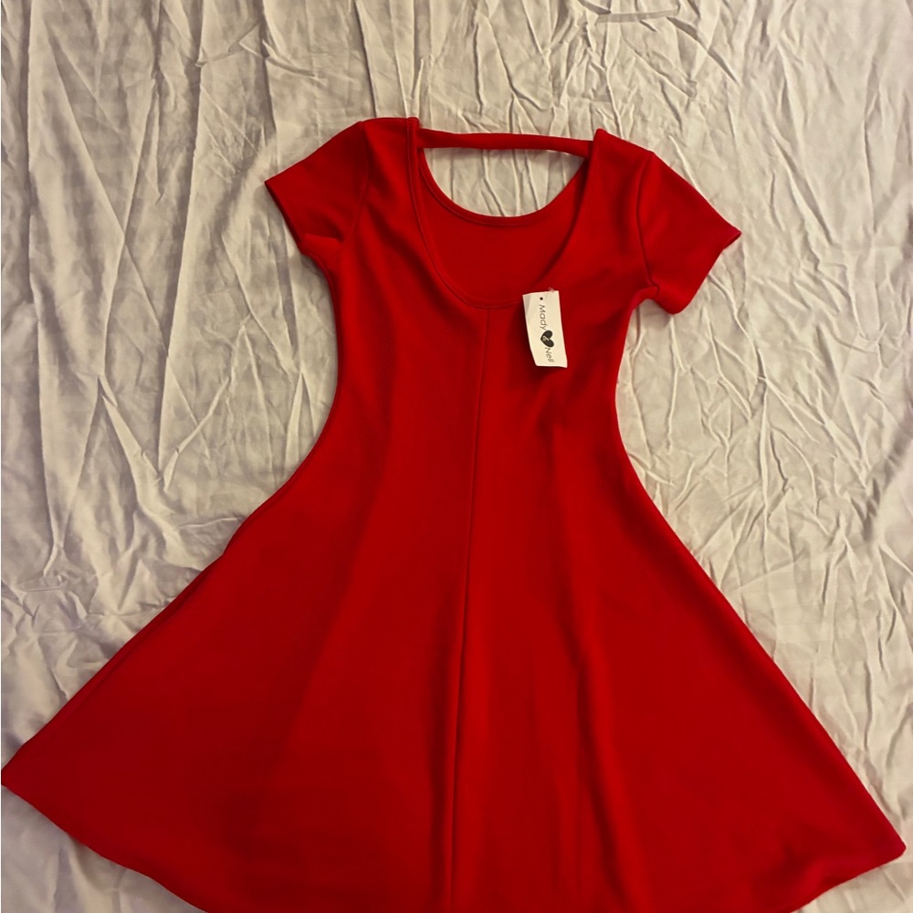 Mady & Nell Red Skater Dress - Picture 5 of 5